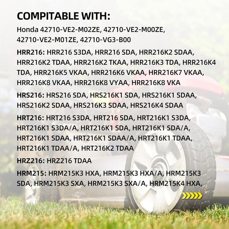 GICOOL 42710-VE2-M02ZE Rear Wheels, 8 Inch Wheels Fit for HRR216 HRS216 HRT216 Honda Walk-behind Lawn Mower, Pack of 2 - Image 3